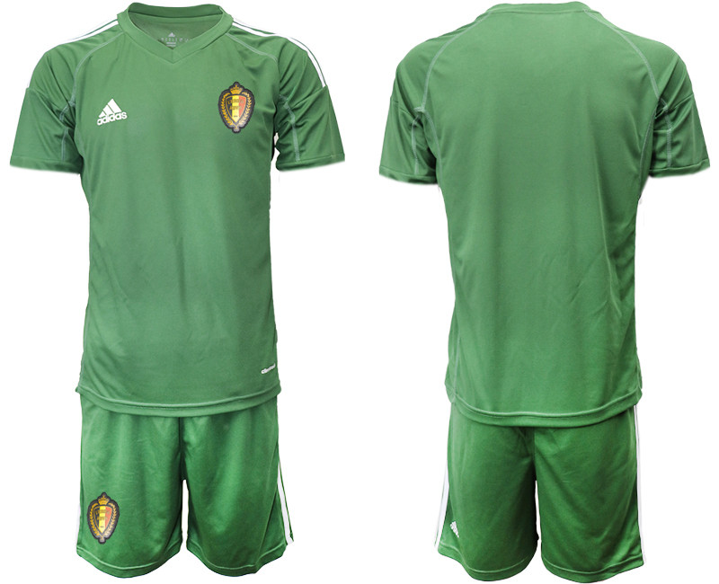 Belgium Army Green Goalkeeper UEFA Euro 2020 Soccer Jersey