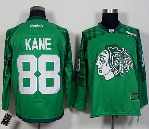 Blackhawks 88 Patrick Kane Green St Patricks Day New Stitched NHL Jersey
