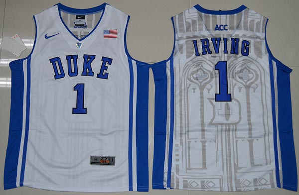 Blue Devils 1 Kyrie Irving White Basketball Elite V Neck Stitched NCAA Jersey