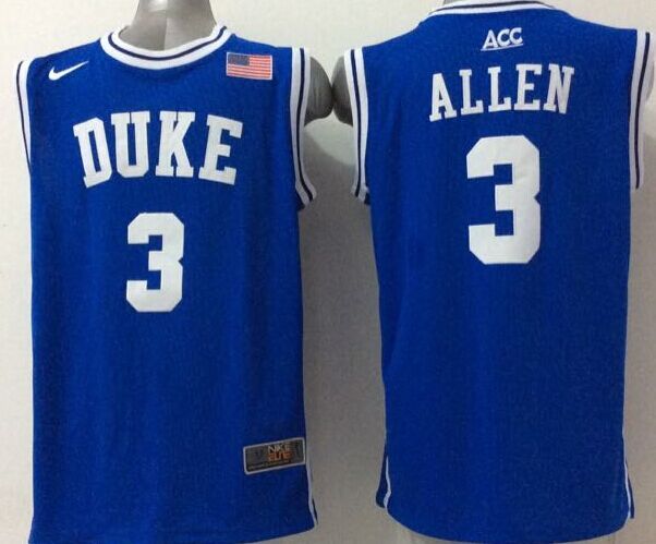 Blue Devils 3 Grayson Allen Blue Basketball Stitched NCAA Jersey