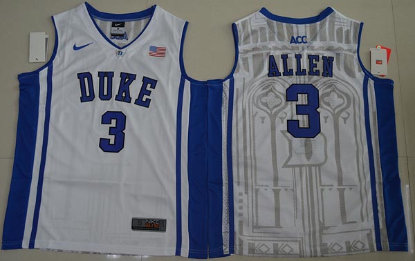 Blue Devils 3 Grayson Allen White Basketball Elite V Neck Stitched NCAA Jersey