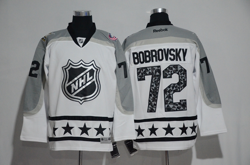 Blue Jackets 72 Sergei Bobrovsky 2017 All Star White Stitched NHL Jersey