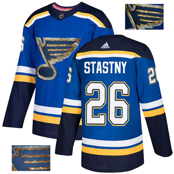 Blues 26 Paul Stastny Blue Glittery Edition  Jersey
