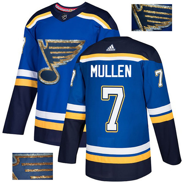 Blues 7 Joe Mullen Blue Glittery Edition  Jersey