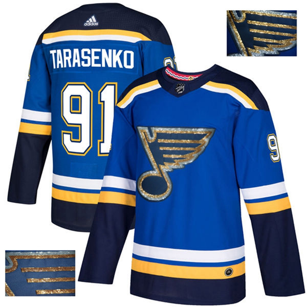 Blues 91 Vladimir Tarasenko Blue Glittery Edition  Jersey