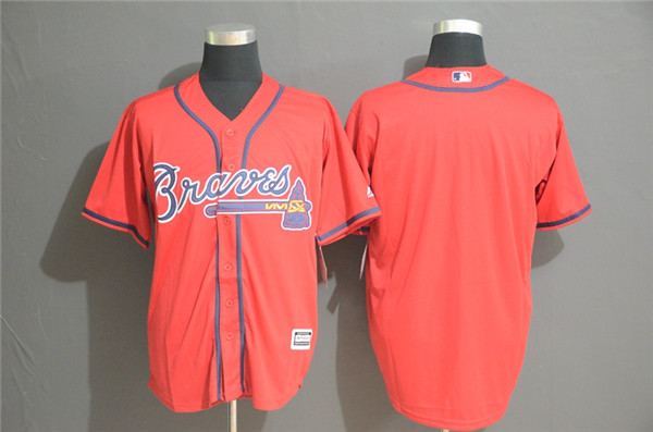 Braves Blank Red Cool Base Jersey