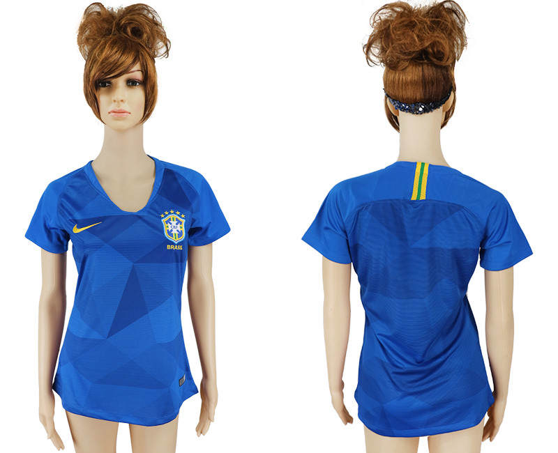 Brazil Away Women 2018 FIFA World Cup Soccer Jersey
