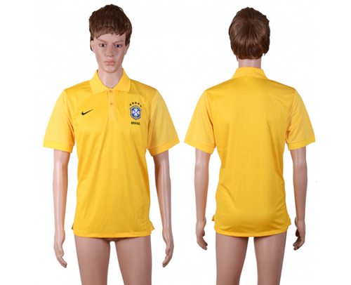 Brazil Blank Yellow Polo Shirts