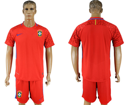 Brazil Red Goalkeeper 2018 FIFA World Cup Soccer Jersey