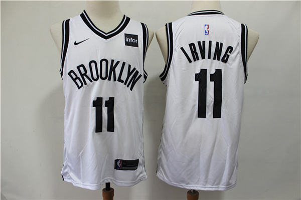 Brooklyn Nets #11 Kyrie Irving 2019 20 Association Jersey   White jersey