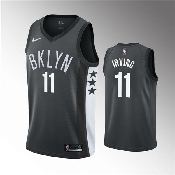 Brooklyn Nets #11 Kyrie Irving 2019 20 Statement Black Jersey