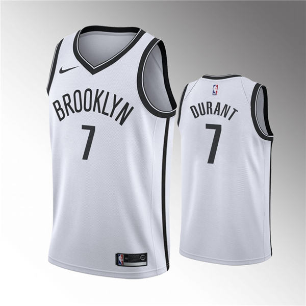 Brooklyn Nets #7 Kevin Durant 2019 20 Association Jersey   White