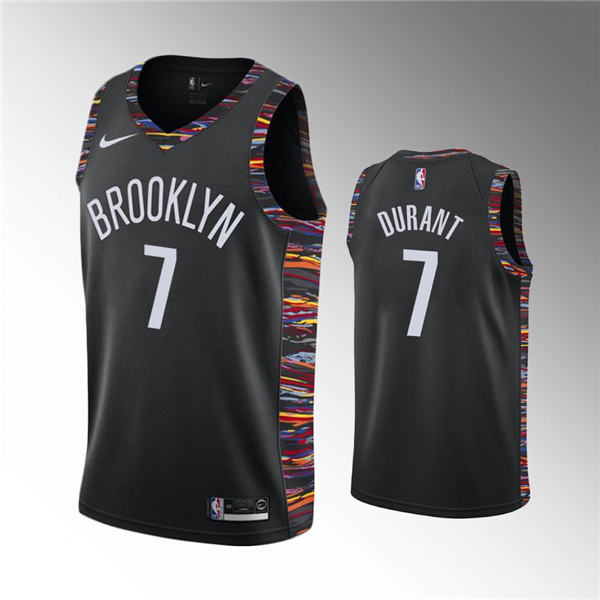 Brooklyn Nets #7 Kevin Durant 2019 20 City Black Jersey