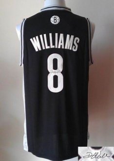 Brooklyn Nets Revolution 30 Autographed 8 Deron Williams Black Stitched NBA Jersey