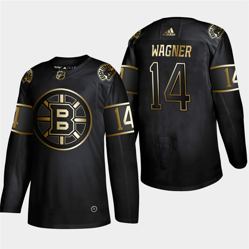 Bruins 14 Chris Wagner Black Gold Adidas Jersey