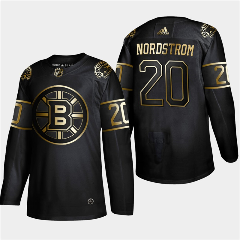 Bruins 20 Joakim Nordstrom Black Gold Adidas Jersey