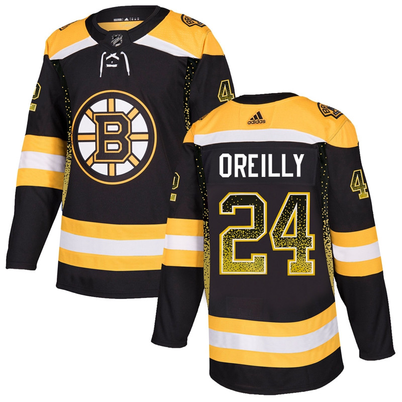 Bruins 24 Terry O'Reilly Black Drift Fashion  Jersey