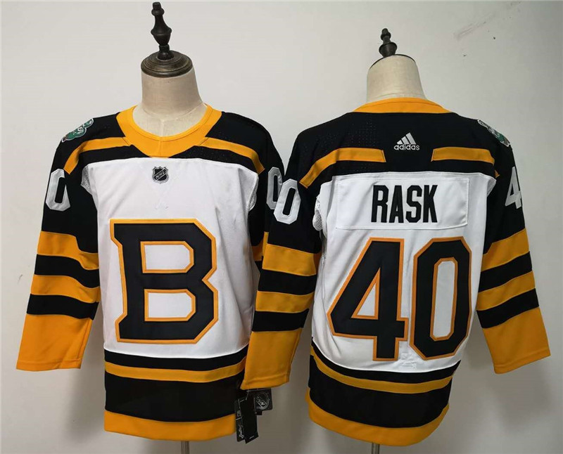 Bruins 40 Tuukka Rask White 2019 Winter Classic Adidas Jersey