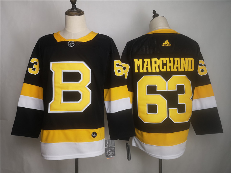 Bruins 63 Brad Marchand Black Adidas Jersey