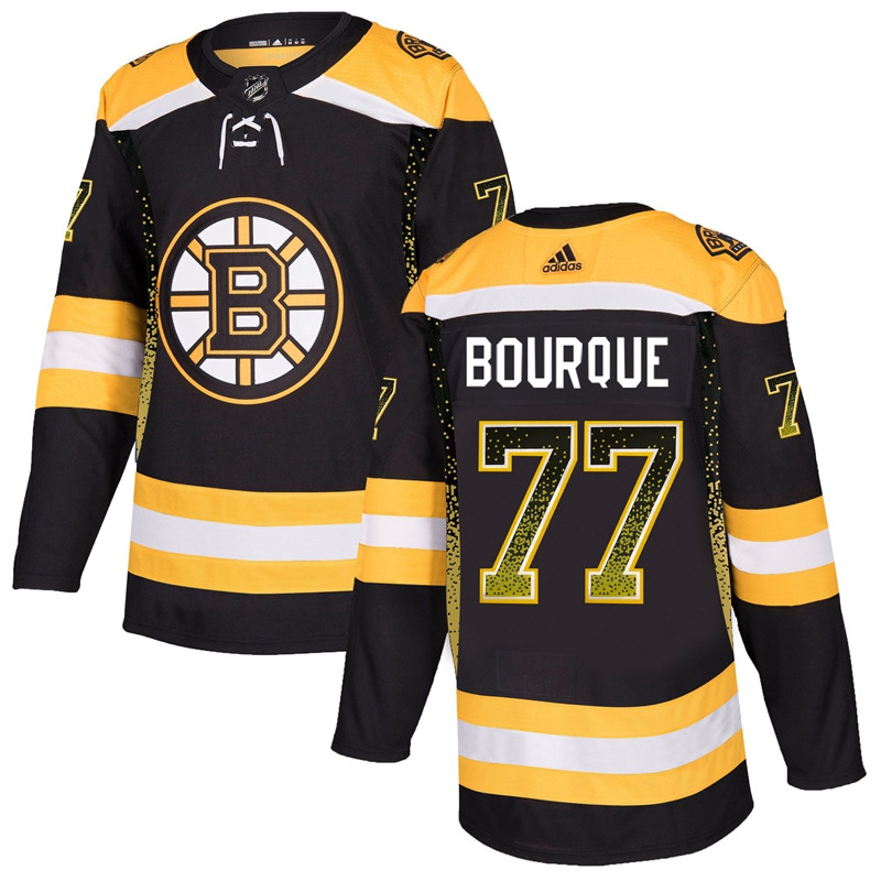 Bruins 77 Ray Bourque Black Drift Fashion  Jersey
