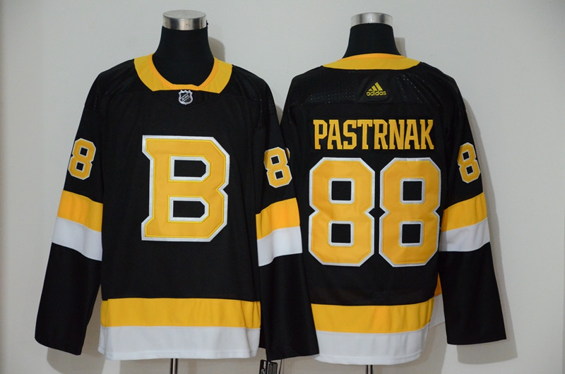 Bruins 88 David Pastrnak Black  Jersey