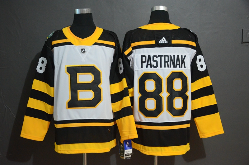 Bruins 88 David Pastrnak White 2019 Winter Classic  Jersey