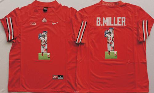 Buckeyes 1 Braxton Miller Red Player Fashion Stitched NCAA Jersey