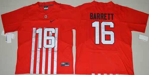 Buckeyes 16 J T Barrett Red Alternate Elite Stitched NCAA Jersey