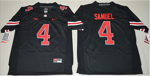 Buckeyes 4 Curtis Samuel Black Red No Limited Stitched NCAA Jersey