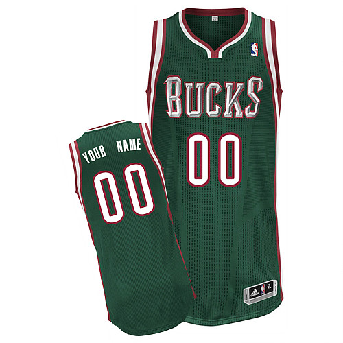 Bucks Personalized Authentic Green NBA Jersey