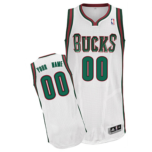 Bucks Personalized Authentic White NBA Jersey