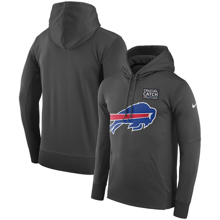 Buffalo Bills Anthracite  Crucial Catch Performance Hoodie