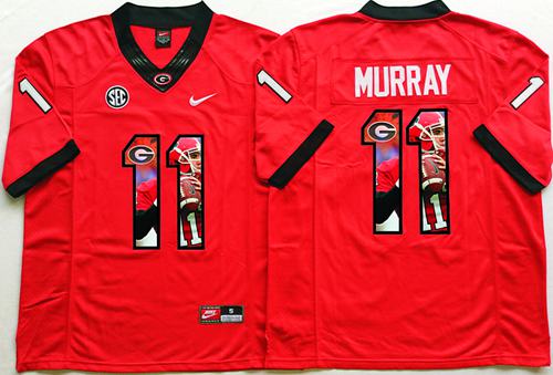 Bulldogs 11 Aaron Murray Red Player Fashion Stitched NCAA Jersey