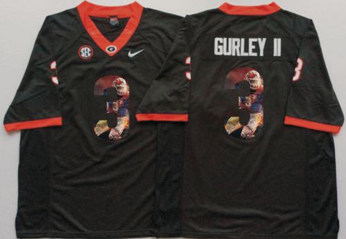 Bulldogs 3 Todd Gurley II Black Player Fashion Stitched NCAA Jersey