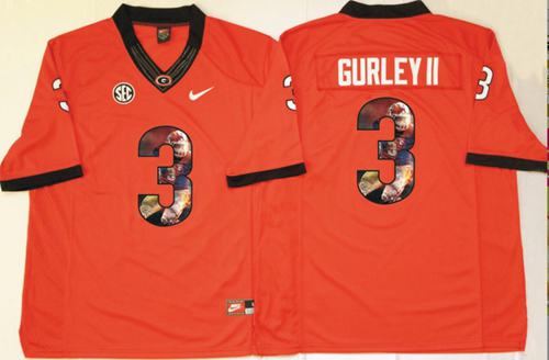 Bulldogs 3 Todd Gurley II Red Player Fashion Stitched NCAA Jersey