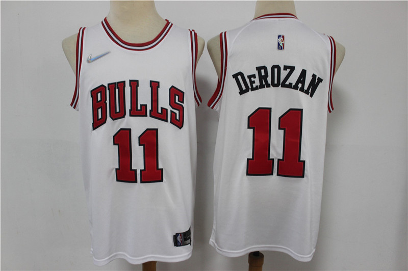Bulls 11 DeMar DeRozan White Nike Diamond 75th Anniversary Swingman Jersey