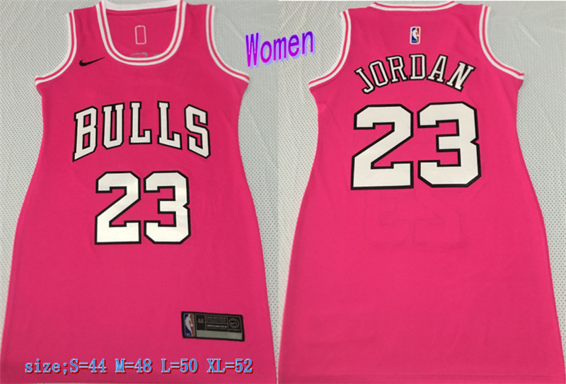 Bulls 23 Michael Jordan Pink Women Nike Swingman Jersey