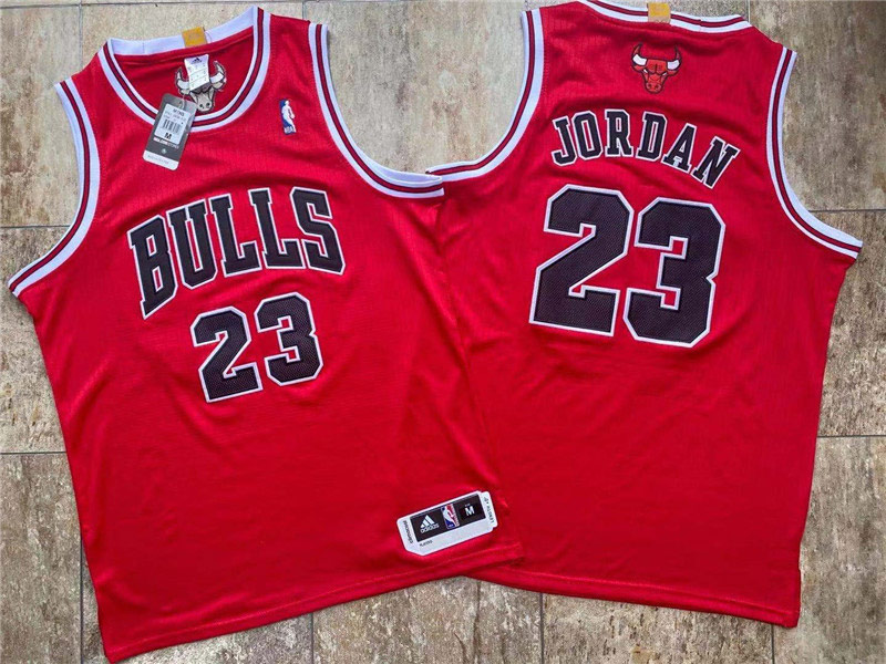Bulls 23 Michael Jordan Red Adidas Swingman Jersey