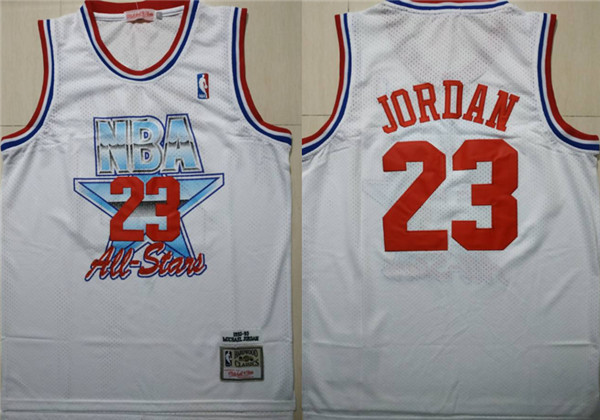 Bulls 23 Michael Jordan White 1992 1993 All Star Hardwood Classics Jersey