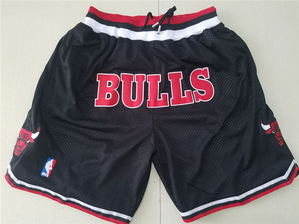 Bulls Black 1997 98 All Stitched Shorts