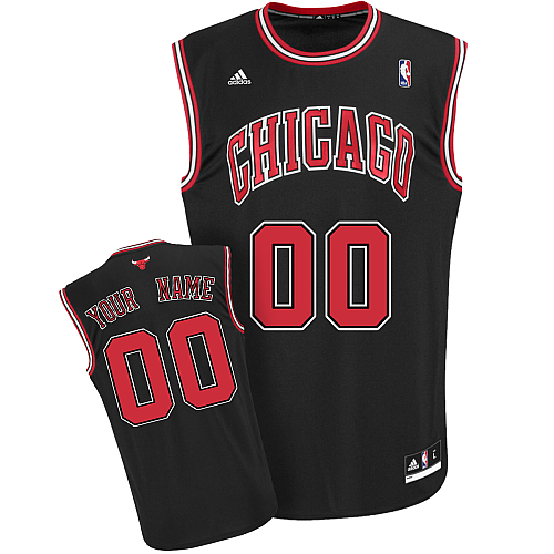 Bulls Personalized Authentic Black NBA Jersey