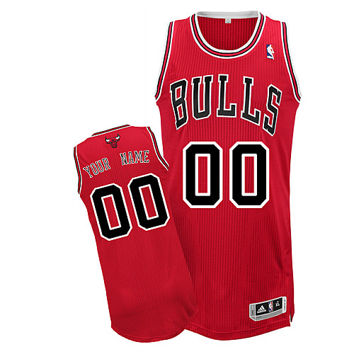 Bulls Personalized Authentic Red NBA Jersey