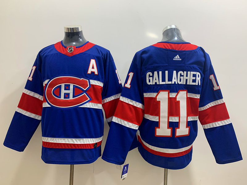 Canadiens 11 Brendan Gallagher Blue 2020 21 Reverse Retro Adidas Jersey