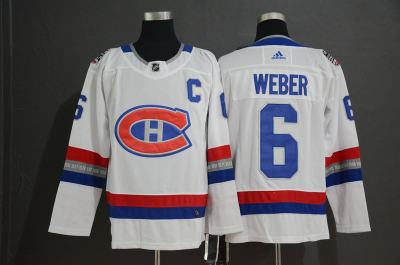 Canadiens 6 Shea Weber White 2017 NHL 100 Classic  Jersey