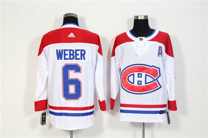 Canadiens 6 Shea Weber White  Jersey