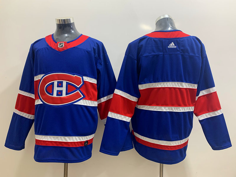 Canadiens Blank Blue 2020 21 Reverse Retro Adidas Jersey
