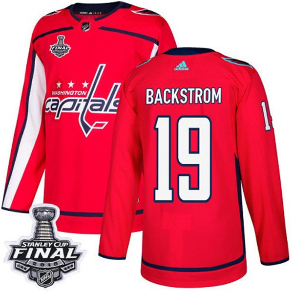 Capitals 19 Nicklas Backstrom Red 2018 Stanley Cup Final Bound  Jersey