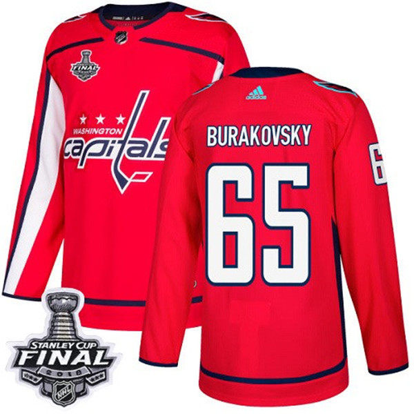 Capitals 65 Andre Burakovsky Red 2018 Stanley Cup Final Bound  Jersey