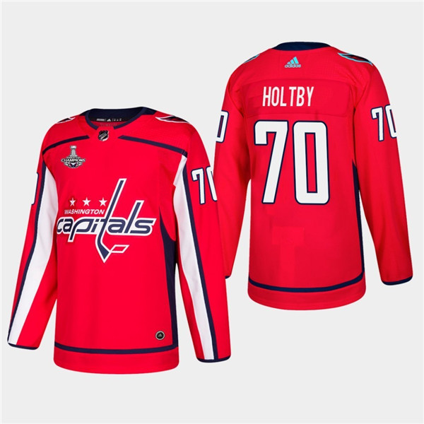Capitals 70 Braden Holtby Red 2018 Stanley Cup Champions  Jersey