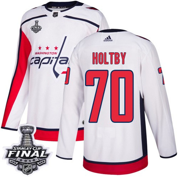 Capitals 70 Braden Holtby White 2018 Stanley Cup Final Bound  Jersey